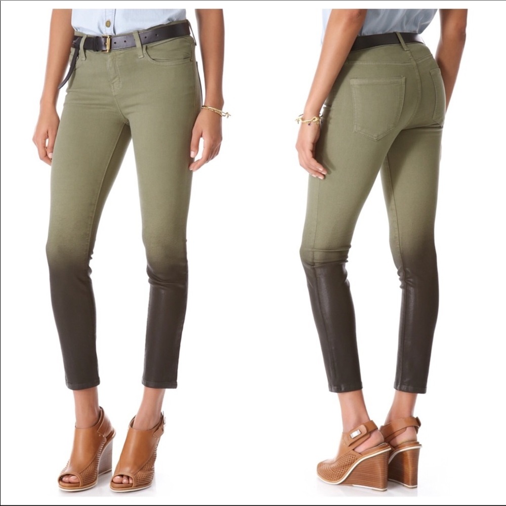 Current Elliott The Stiletto Ombré Coated Army Size 28